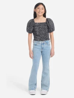 Abercrombie & Fitch Black Emerson Puff Sleeve Top