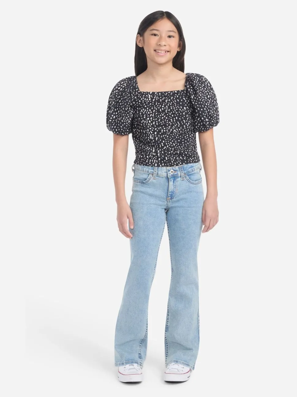 Abercrombie & Fitch Black Emerson Puff Sleeve Top