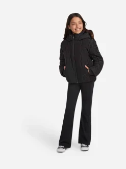 Abercrombie & Fitch Black Midweight Puffer Jacket