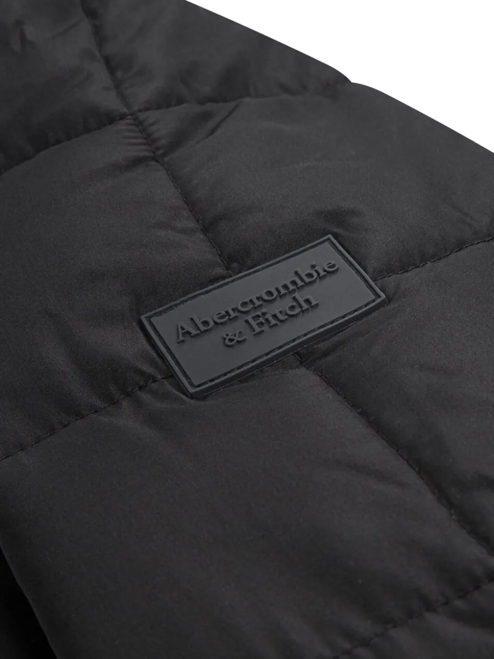 Abercrombie & Fitch Black Midweight Puffer Jacket