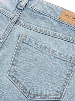 Abercrombie & Fitch Blue High Rise Wide Leg Jeans