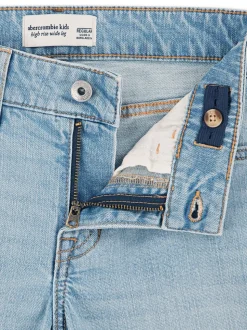 Abercrombie & Fitch Blue High Rise Wide Leg Jeans