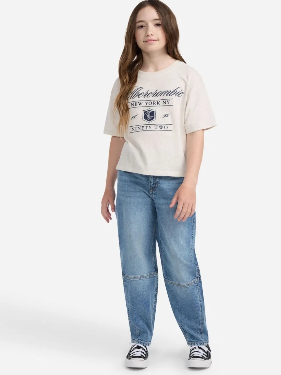 Abercrombie & Fitch Blue High Rise Barrell Jeans