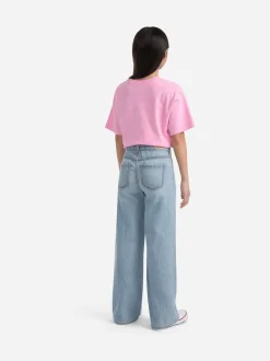 Abercrombie & Fitch Blue High Rise Ultra Wide Leg Trouser