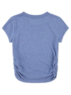Abercrombie & Fitch Blue Logo Ruched T-Shirt