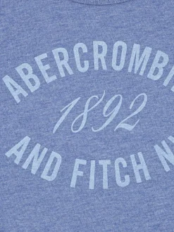 Abercrombie & Fitch Blue Logo Ruched T-Shirt