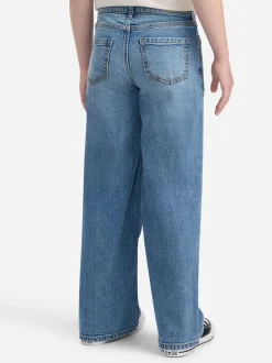 Abercrombie & Fitch Blue Navy High Rise Wide Leg Jeans
