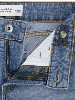 Abercrombie & Fitch Blue Navy High Rise Wide Leg Jeans