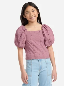 Abercrombie & Fitch Pink Emerson Puff Sleeve Top