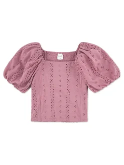 Abercrombie & Fitch Pink Emerson Puff Sleeve Top