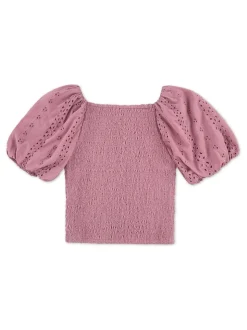 Abercrombie & Fitch Pink Emerson Puff Sleeve Top