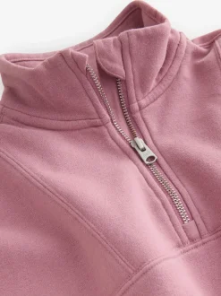 Abercrombie & Fitch Pink Essential Half Zip Sweatshirt