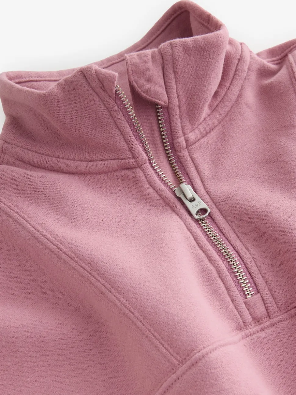 Abercrombie & Fitch Pink Essential Half Zip Sweatshirt