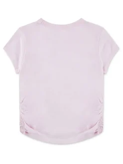 Abercrombie & Fitch Pink Logo Ruched T-Shirt