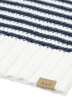 Abercrombie & Fitch White Striped Slash Neck Jumper