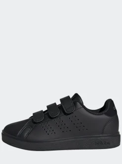 adidas Black Advantage Base 2.0 Hook and Loop Kids Trainers