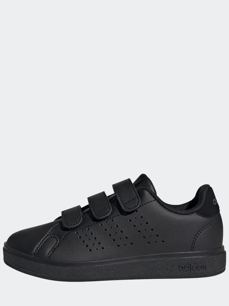 adidas Black Advantage Base 2.0 Hook and Loop Kids Trainers