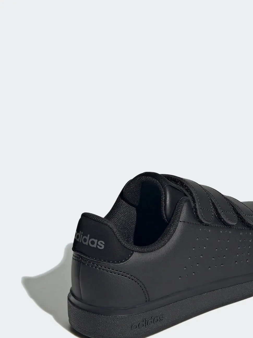 adidas Black Advantage Base 2.0 Hook and Loop Kids Trainers