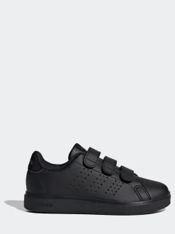 adidas Black Advantage Base 2.0 Hook and Loop Kids Trainers