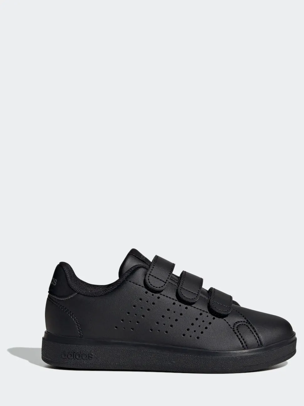 adidas Black Advantage Base 2.0 Hook and Loop Kids Trainers