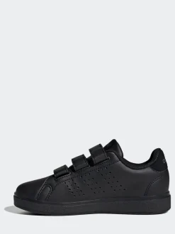 adidas Black Advantage Base 2.0 Hook and Loop Kids Trainers