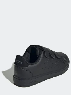 adidas Black Advantage Base 2.0 Hook and Loop Kids Trainers