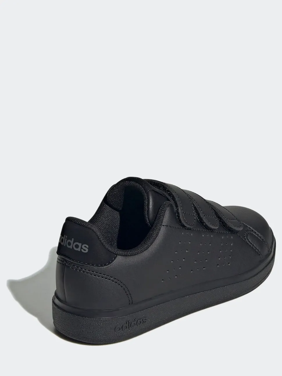 adidas Black Advantage Base 2.0 Hook and Loop Kids Trainers