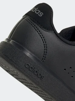 adidas Black Advantage Base 2.0 Hook and Loop Kids Trainers
