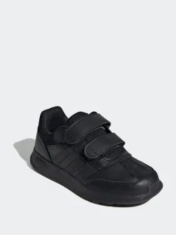 adidas Black Chrome Tensaur Switch Hook and Loop Kids Trainers