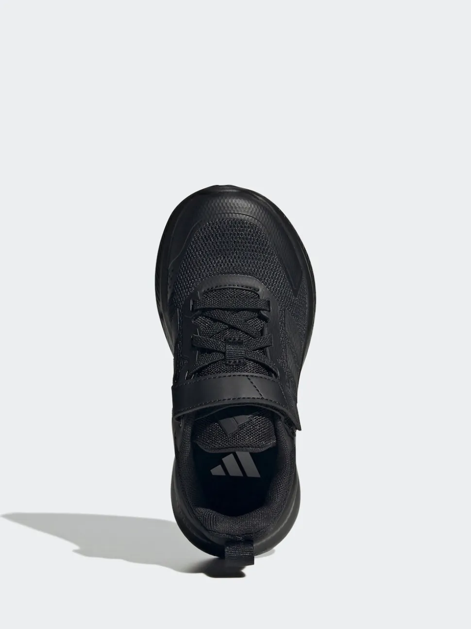 adidas Black Fortarun 4.0 Hook and Loop Kids Trainers