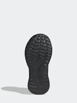 adidas Black Fortarun 4.0 Hook and Loop Kids Trainers