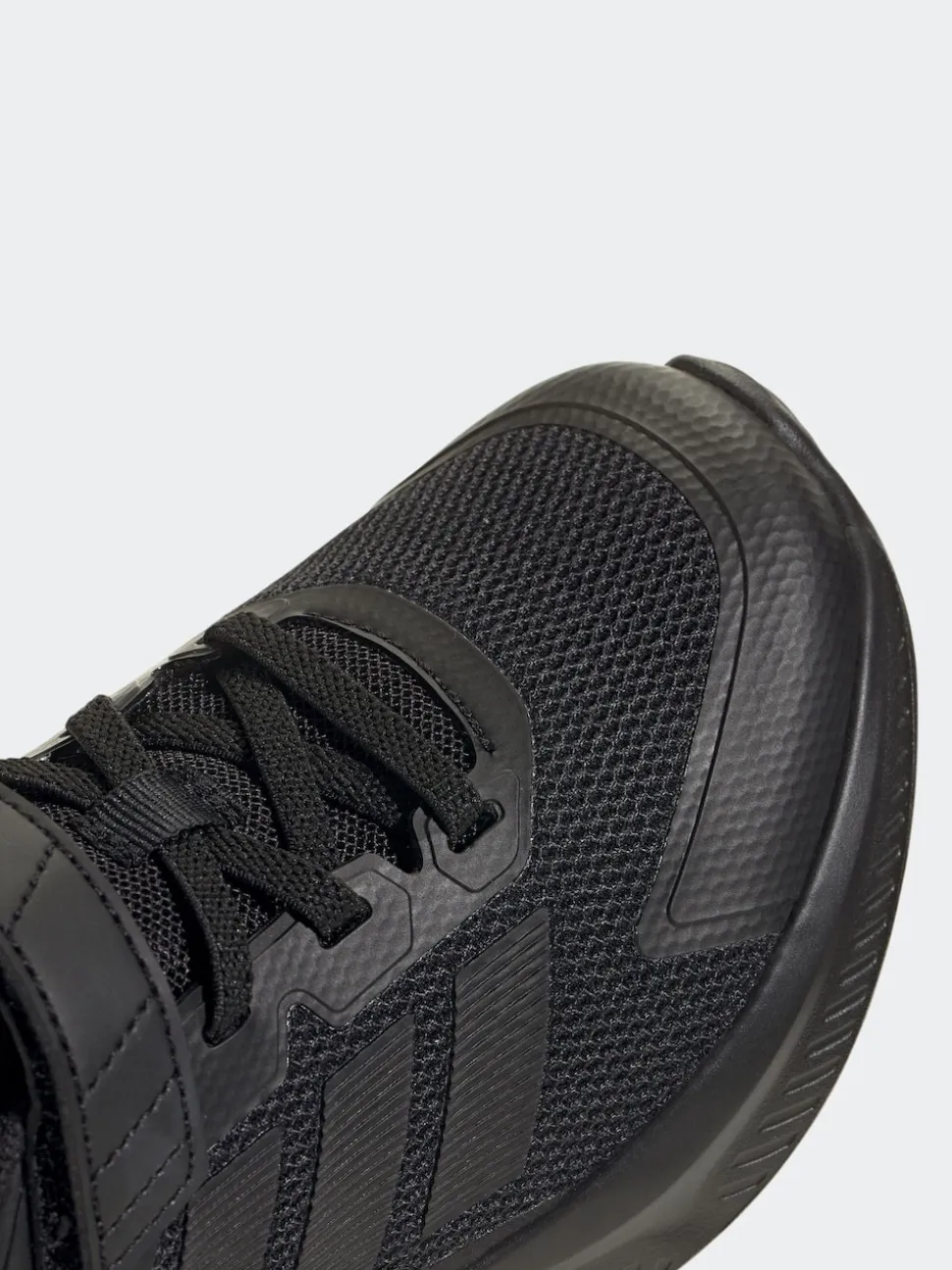 adidas Black Fortarun 4.0 Hook and Loop Kids Trainers