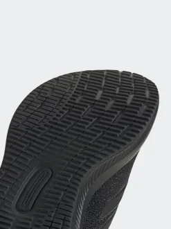 adidas Black Runfalcon 5 Elastic Lace Running Kids Trainers