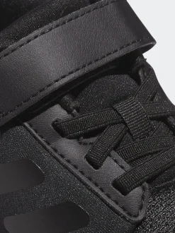 adidas Black Tensaur Run 2.0 Hook and Loop Kids Trainers