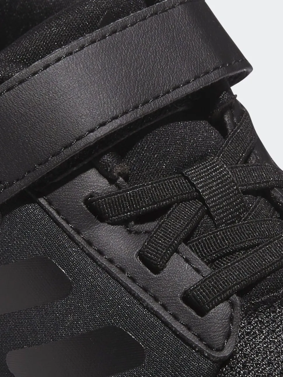adidas Black Tensaur Run 2.0 Hook and Loop Kids Trainers