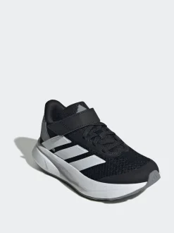 adidas Black/White Duramo SL Hook and Loop Running Kids Trainers