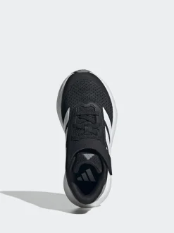 adidas Black/White Duramo SL Hook and Loop Running Kids Trainers