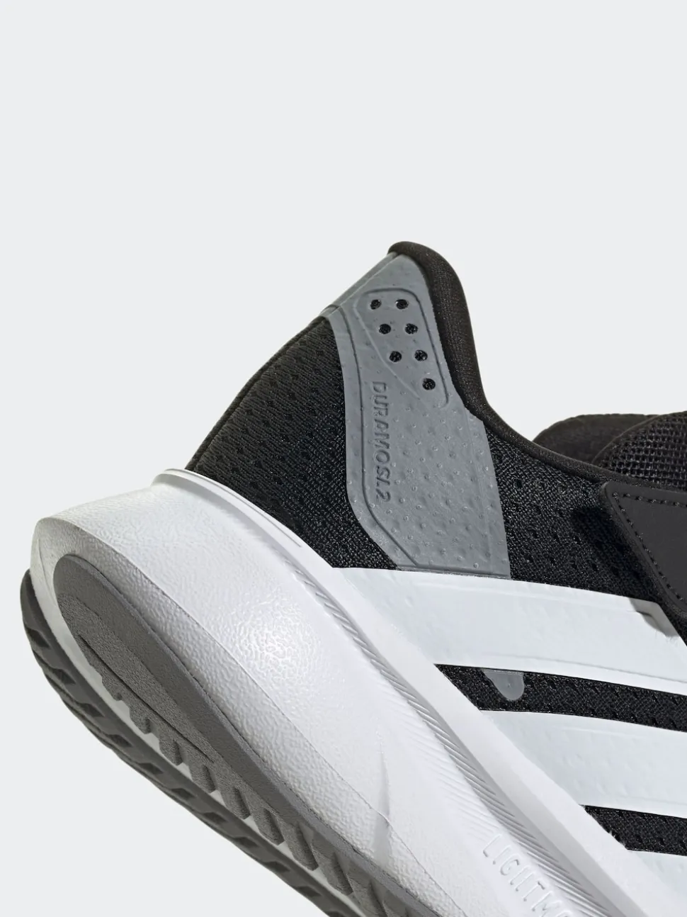 adidas Black/White Duramo SL Hook and Loop Running Kids Trainers