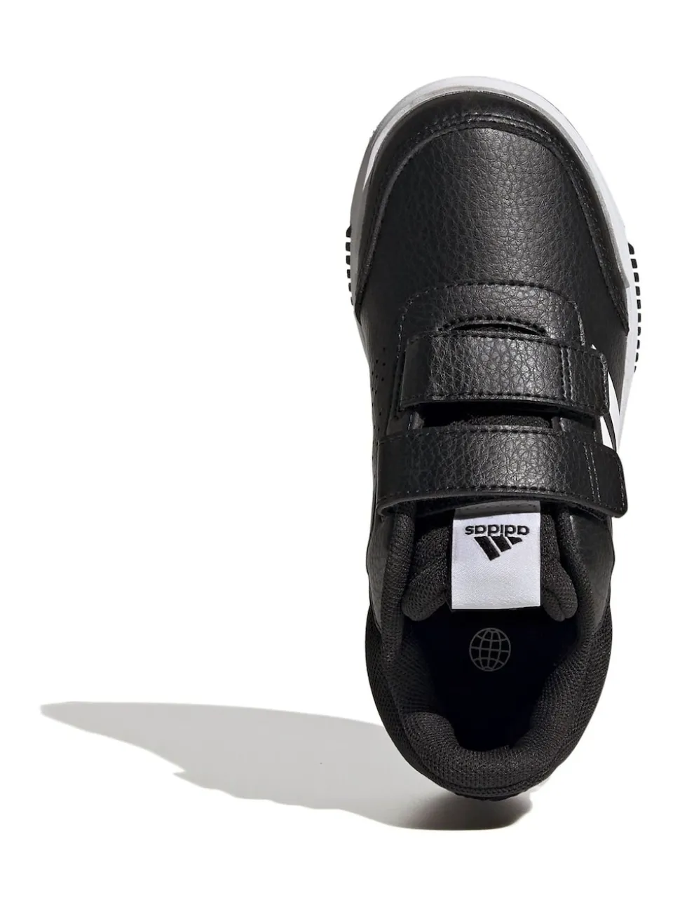 adidas Black/White Hook and Loop Tensaur Kids Trainers