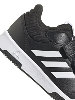 adidas Black/White Hook and Loop Tensaur Kids Trainers