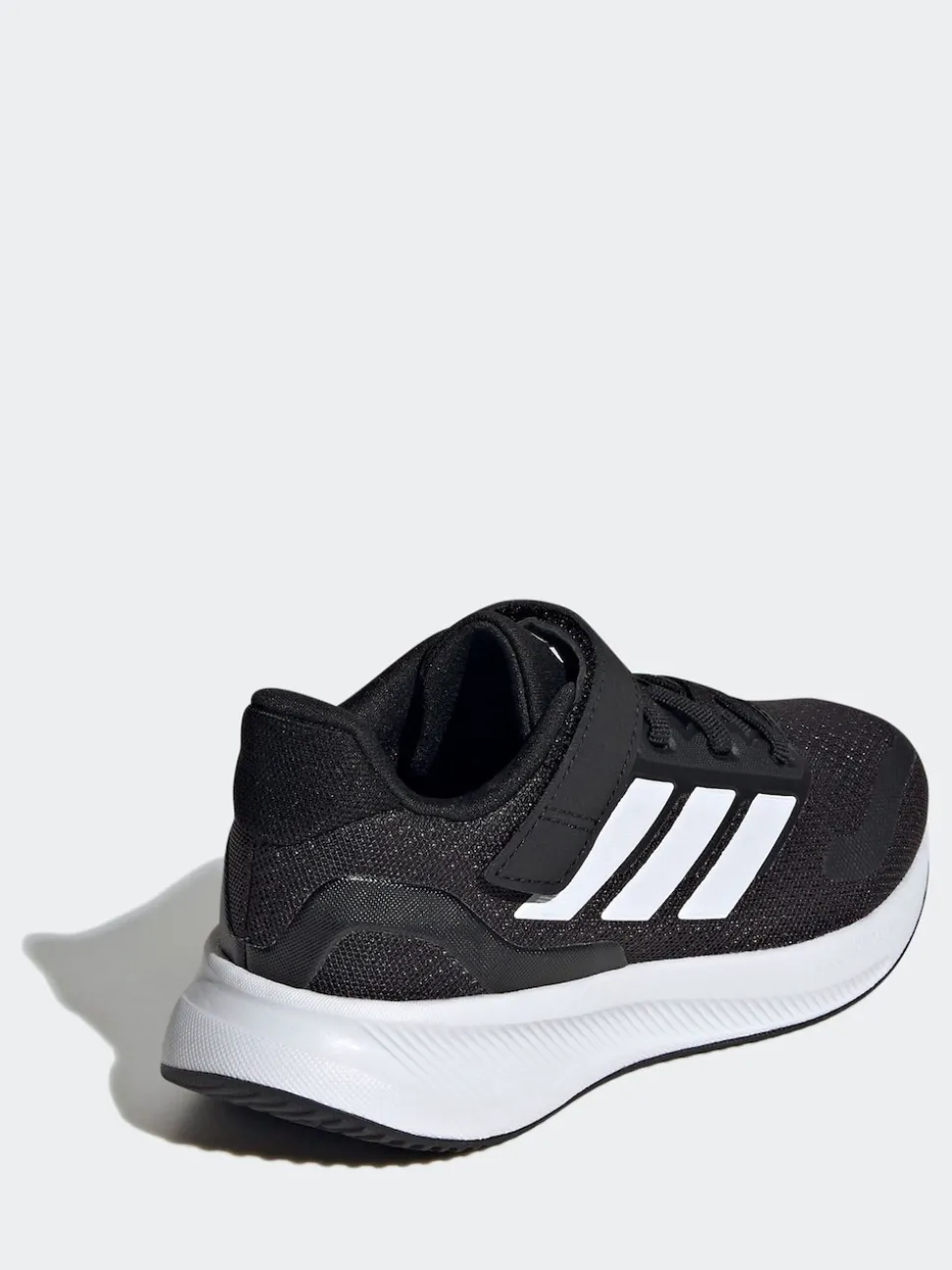 adidas Black/White Runfalcon 5 Elastic Lace Running Kids Trainers