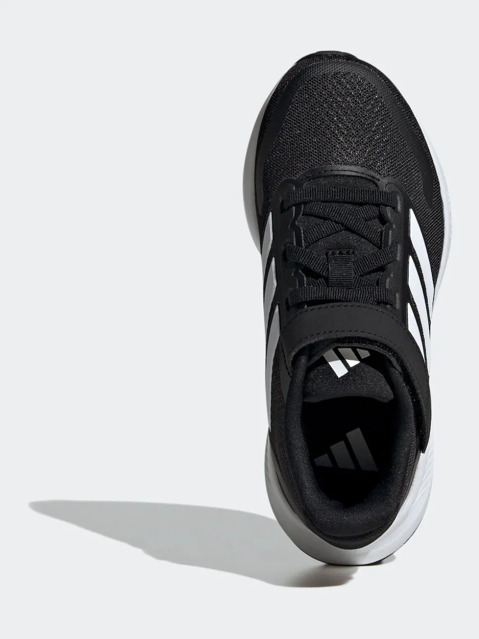 adidas Black/White Runfalcon 5 Elastic Lace Running Kids Trainers