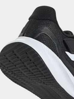 adidas Black/White Runfalcon 5 Elastic Lace Running Kids Trainers