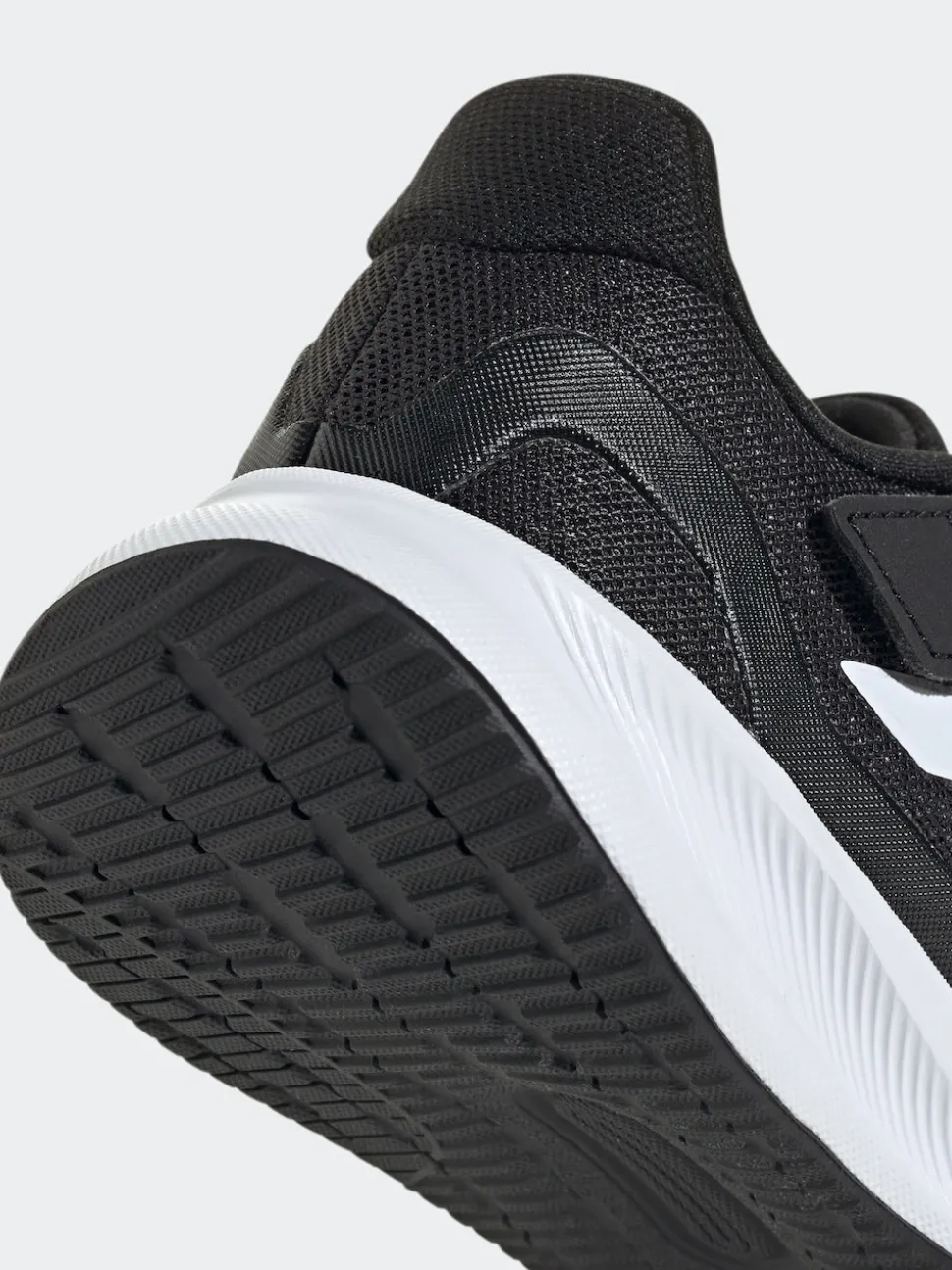 adidas Black/White Runfalcon 5 Elastic Lace Running Kids Trainers