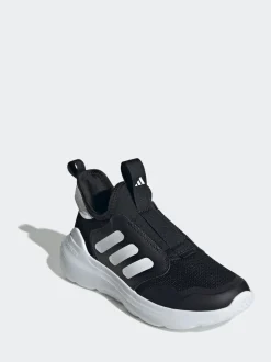 adidas Black/White Tensaur Comfort Slip On Junior Trainers