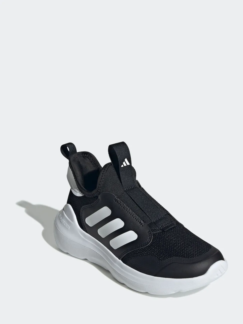 adidas Black/White Tensaur Comfort Slip On Junior Trainers
