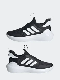 adidas Black/White Tensaur Comfort Slip On Junior Trainers