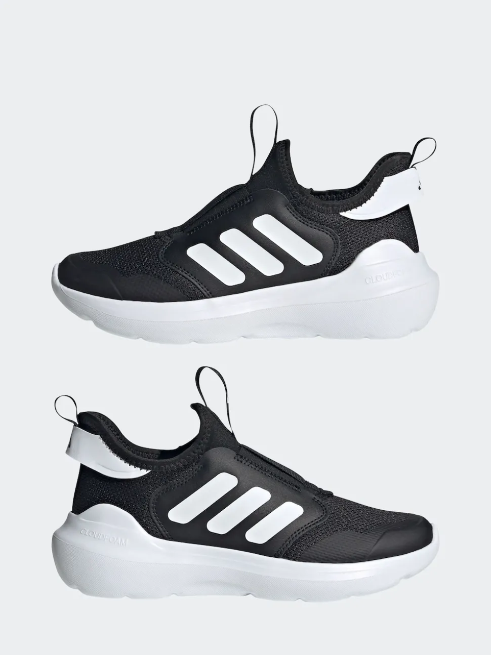 adidas Black/White Tensaur Comfort Slip On Junior Trainers