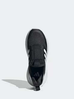 adidas Black/White Tensaur Comfort Slip On Junior Trainers