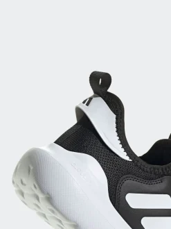 adidas Black/White Tensaur Comfort Slip On Junior Trainers